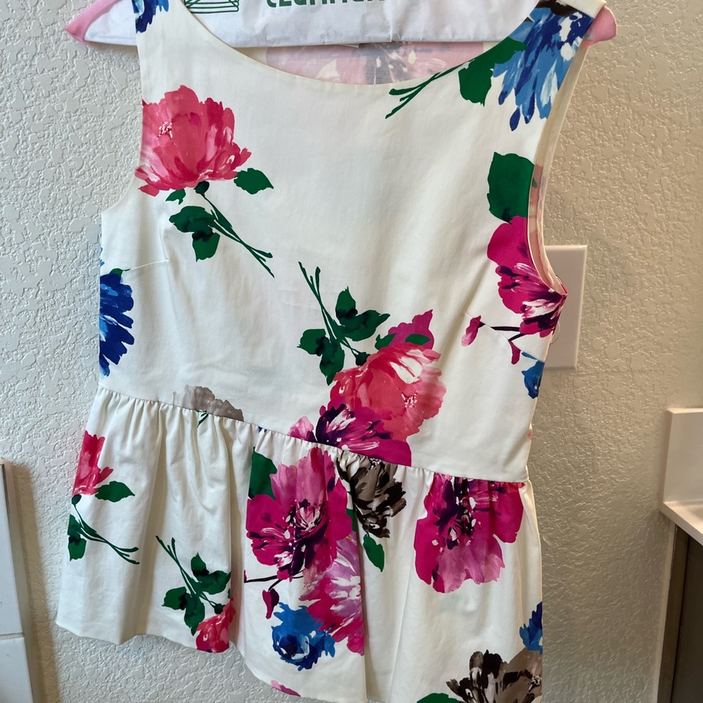 Kate Spade floral peplum top